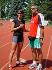 Vörös Orsolya, háromszoros bajnok edzőjével, Adamik Zoltánnal